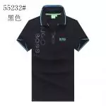 boss t-shirt collar polo lapel short sleeves b55232 black